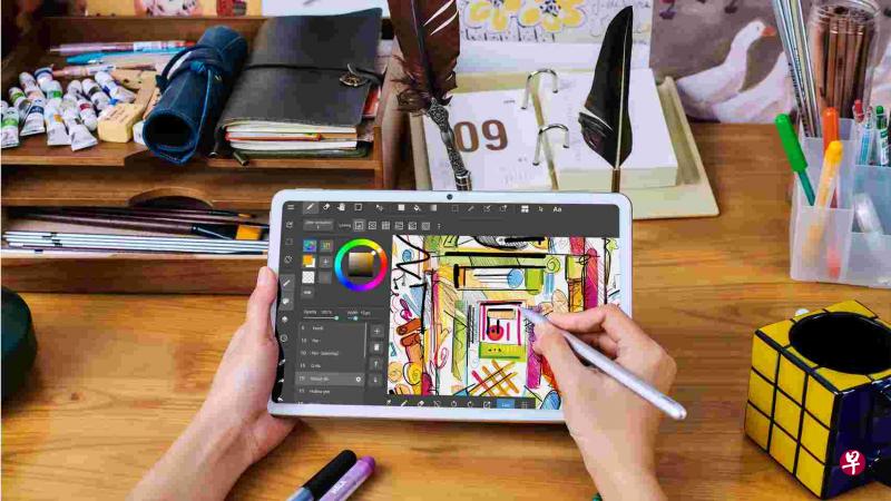 平板支持M-Pencil书写笔，反应灵敏顺畅。（厂商提供）