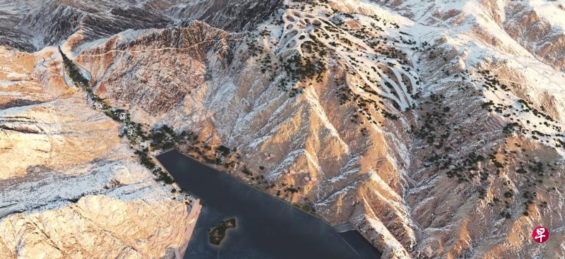 　沙特阿拉伯计划在2026年将新未来城的特鲁吉纳打造成滑雪度假胜地，并举办2029年亚冬会。     （法新社）