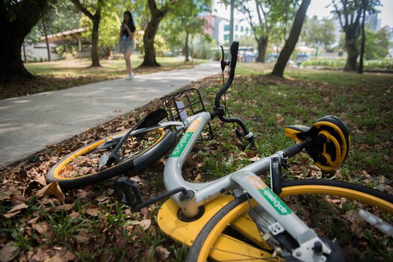 共享脚踏车业者oBike在2018年申请清盘。（档案照片） 